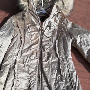 Betsey Johnson Gold Coat Size Small